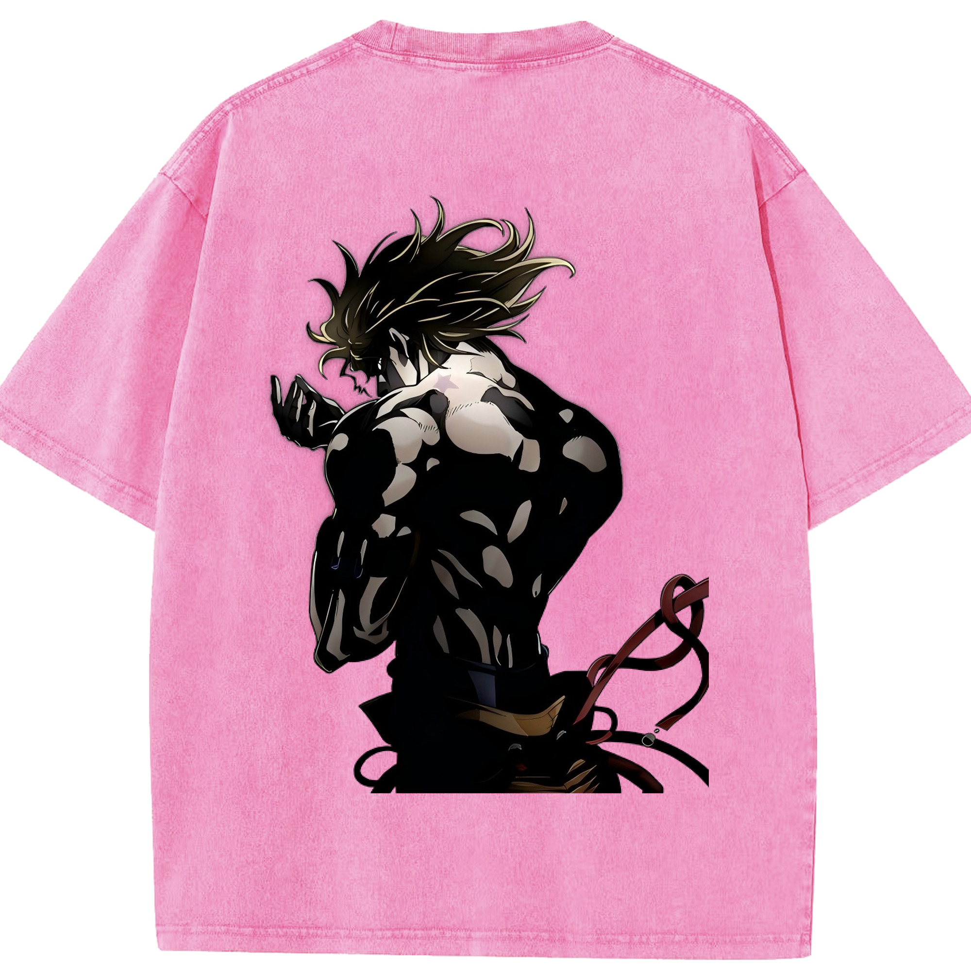 （画像用） ジョジョの奇妙な冒険 ディオ?ブランドー JoJo's Bizarre Adventure Dio Brando 綿100% ヴィンテージ風 半袖Tシャツ（背面プリント）
